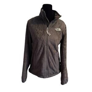 The North Face Osito 2 Fleece Jacket Women’s Small Gray Full Zip High-Pile Fuzzy
